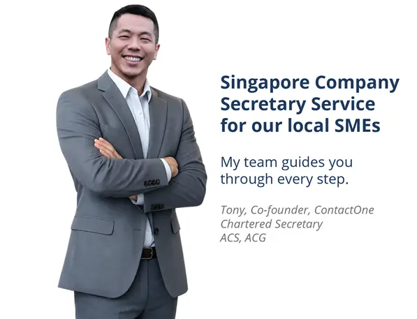 Tony, Co-founder of ContactOne, Singapore company secretary services